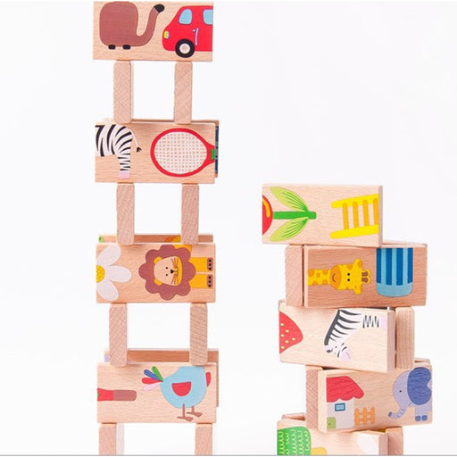 Montessori Animal Domino Building Blocks - eBabyZoom