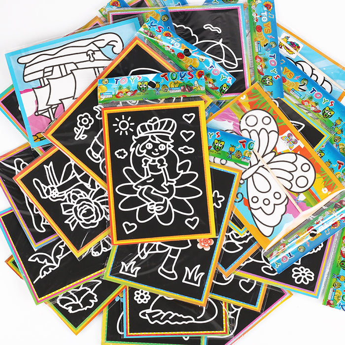 Children Scratch Art Doodle Pad Painting Card - eBabyZoom