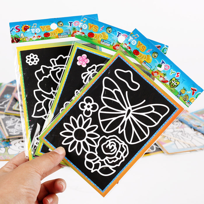 Children Scratch Art Doodle Pad Painting Card - eBabyZoom