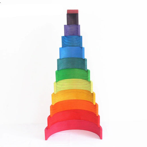 Montessori Large Creative Rainbow Blocks Wooden Blocks - eBabyZoom