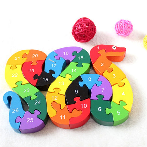 Baby Alphabet Number Snake Jigsaw Puzzle - eBabyZoom