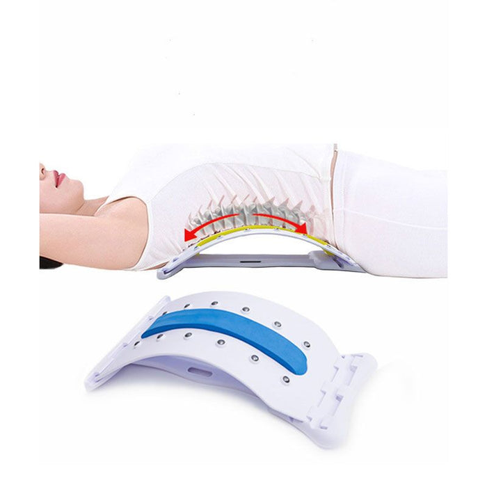 Back Massager Stretcher Lumbar spine relaxator cushion magnetic therapy massage spine correction vertebra relieve waist pain - eBabyZoom