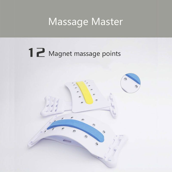Back Massager Stretcher Lumbar spine relaxator cushion magnetic therapy massage spine correction vertebra relieve waist pain - eBabyZoom