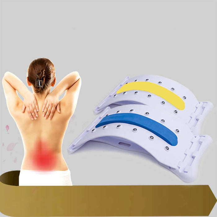 Back Massager Stretcher Lumbar spine relaxator cushion magnetic therapy massage spine correction vertebra relieve waist pain - eBabyZoom