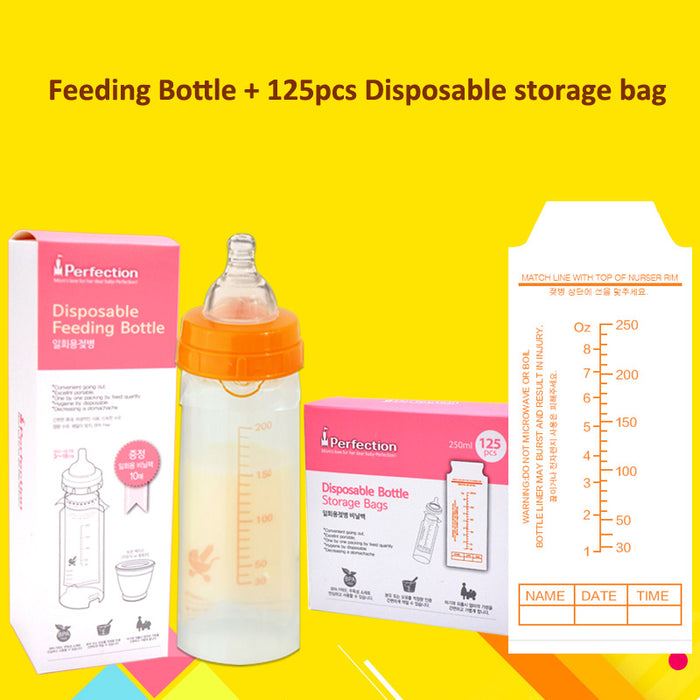 Food Grade Pre-Sterilized Disposable Feeding Bottle with Liners Infant Baby Food Storage Bags Milk Powder Feeding For Travelling - eBabyZoom