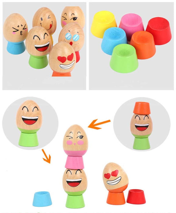 Montessori wooden Egg Balancing Toy - eBabyZoom