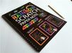 Happyxuan 19*26cm Large Magic Color Rainbow Scratch Paper Note book Black DIY Drawing Toys Scraping Painting Kid Doodle - eBabyZoom