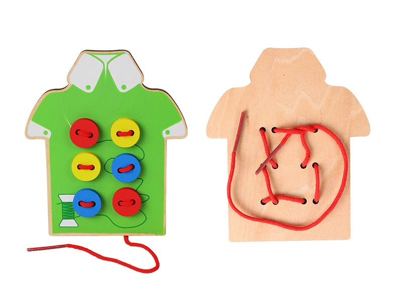 Montessori Learn To Wear Clothes Lacing Board - eBabyZoom