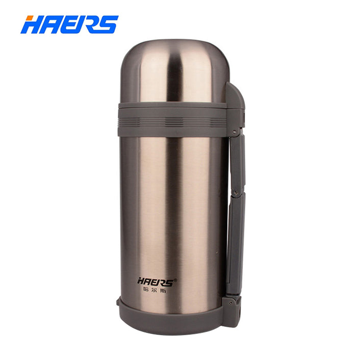 Haers 1200ml Wide Mouth Thermos With Hand Grip Vacuum Bottle Double Stainless Steel Insulated Thermos HG-1200-1 - eBabyZoom