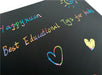 Happyxuan 19*26cm Large Magic Color Rainbow Scratch Paper Note book Black DIY Drawing Toys Scraping Painting Kid Doodle - eBabyZoom