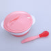Kids Infants Children's Dish Feeding Baby Bowl Training Spoon Suction Cup Bowl Tableware Food Container Feeder Set Baby Dishes - eBabyZoom