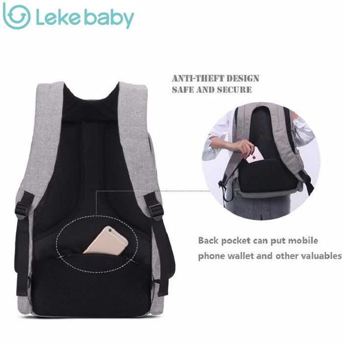Lekebaby Large Capacity Travel Maternity Backpack - eBabyZoom
