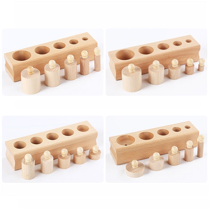 Montessori Knobbed Cylinder Blocks - eBabyZoom