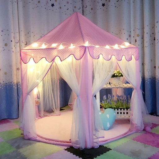 Lovely Girls Pink Princess Castle Cute Playhouse Children Kids Play Tent Outdoor Toys Tent For Children Kids - eBabyZoom