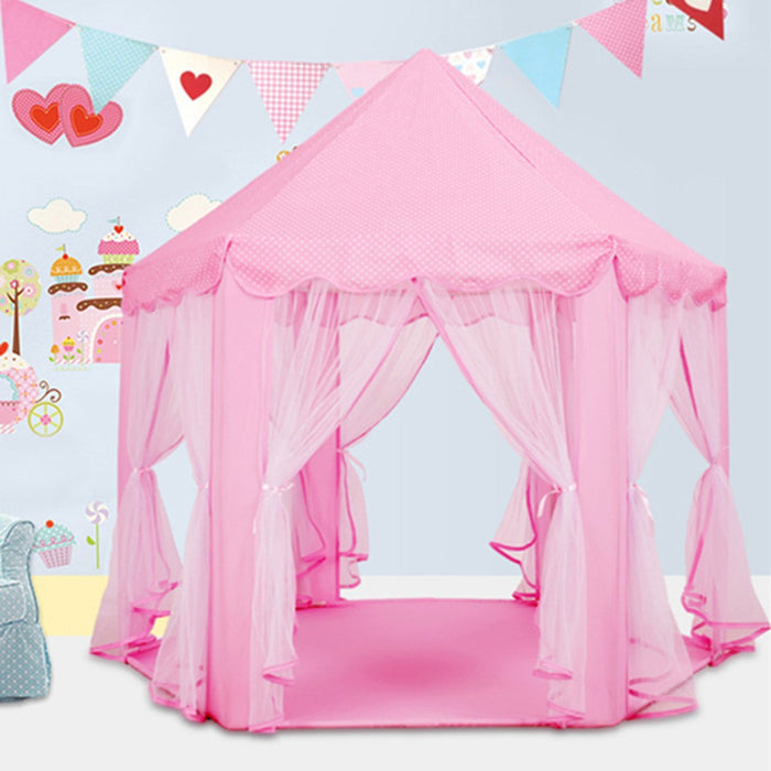 Lovely Girls Pink Princess Castle Cute Playhouse Children Kids Play Tent Outdoor Toys Tent For Children Kids - eBabyZoom