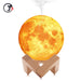New 880ML Air Humidifier 3D Moon Lamp light Diffuser Aroma Essential Oil USB Ultrasonic Humidificador Night Cool Mist Purifier - eBabyZoom