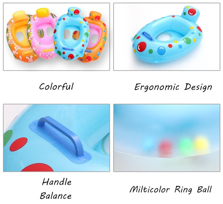 New Funny Cartoon Baby Swimming Ring Water Sprots Fashional Floating Rings 0-3 Years Old  Rabbit Dot Pattern Kids Toy for Sport - eBabyZoom