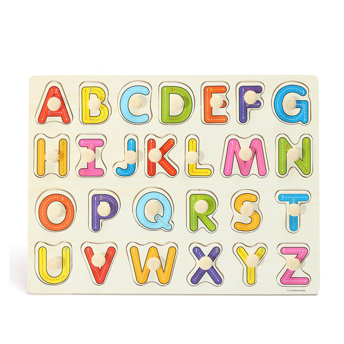 New Kid Education Toys Alphabet ABC Wooden Jigsaw Puzzle Toy Children Kids Early Learning Educational Game Gift - eBabyZoom