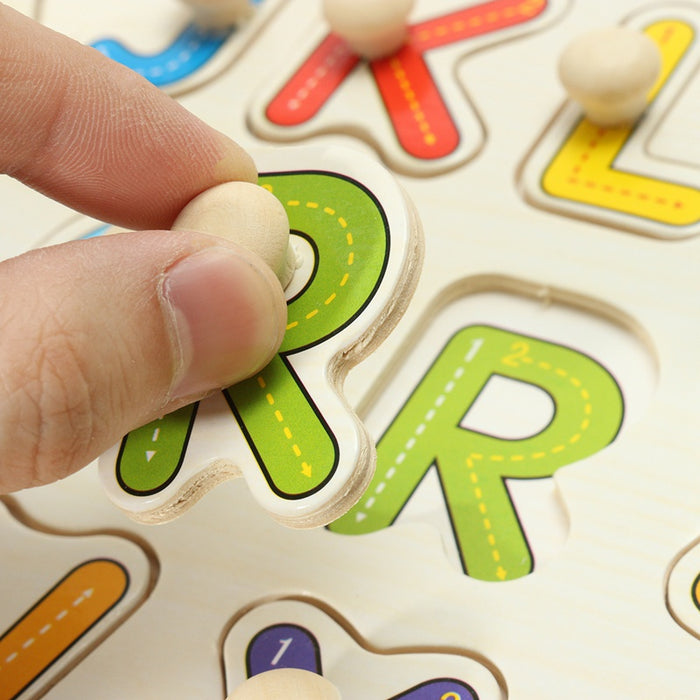 New Kid Education Toys Alphabet ABC Wooden Jigsaw Puzzle Toy Children Kids Early Learning Educational Game Gift - eBabyZoom