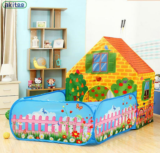 New arrival akitoo super big Children Tent Indoor Game House Princess Baby Toy House Big House With Garden hot sale - eBabyZoom