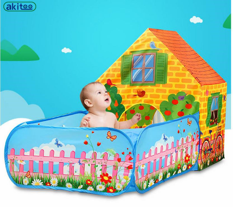 New arrival akitoo super big Children Tent Indoor Game House Princess Baby Toy House Big House With Garden hot sale - eBabyZoom