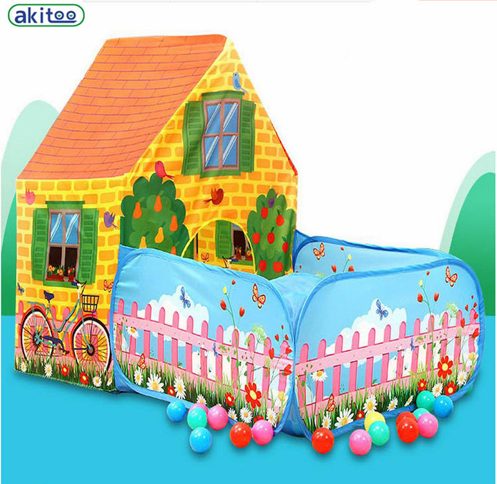 New arrival akitoo super big Children Tent Indoor Game House Princess Baby Toy House Big House With Garden hot sale - eBabyZoom