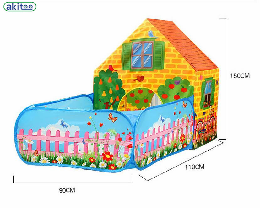 New arrival akitoo super big Children Tent Indoor Game House Princess Baby Toy House Big House With Garden hot sale - eBabyZoom