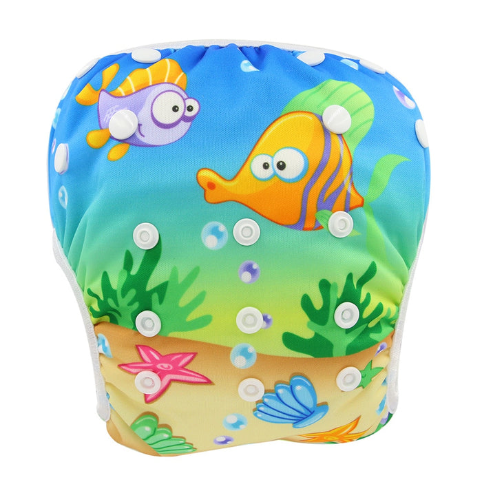 Ohbabyka Baby Swim Diaper Waterproof Adjustable Cloth Diapers Pool Pant Swimming Diaper Cover Reusable Washable Baby Nappies - eBabyZoom