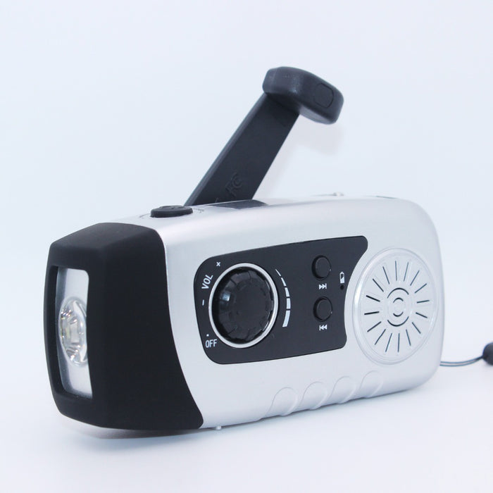 Portable Solar Crank Power FM Radio Hand Crank Dynamo 1W Super Bright Flashlight 2000mAh Emergency Phone Charger - eBabyZoom