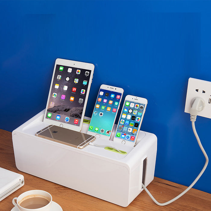 Power Strip Cord Storage Boxes Safety Socket Outlet Board Container Electric Wire Collection Cables Organizer Case Accessories - eBabyZoom