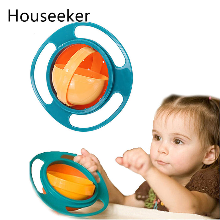 Practical 360 rotate design baby tableware spill-proof kids dishes bowl food container kids dinner plate for learning eatting - eBabyZoom