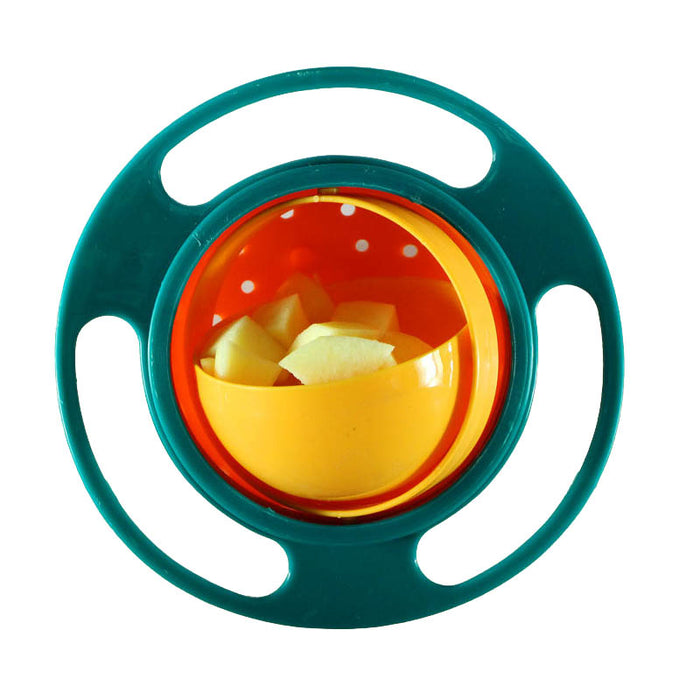 Practical 360 rotate design baby tableware spill-proof kids dishes bowl food container kids dinner plate for learning eatting - eBabyZoom