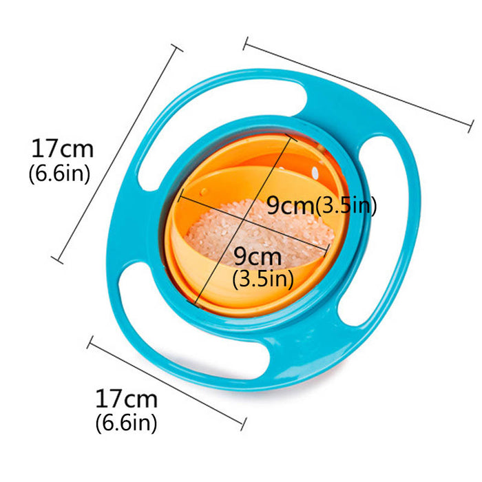 Practical 360 rotate design baby tableware spill-proof kids dishes bowl food container kids dinner plate for learning eatting - eBabyZoom