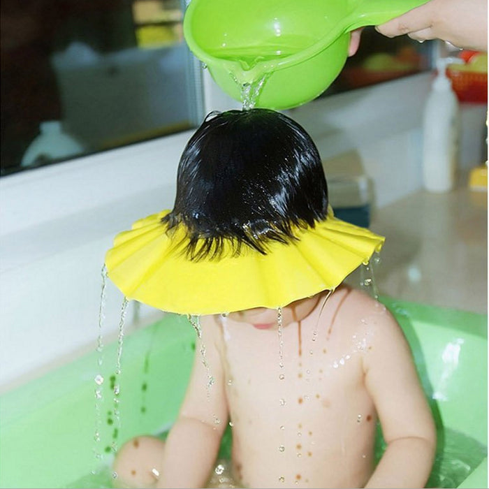 Shampoo Cap Durable Baby Bath Visor Hat Adjustable Baby Shower Protect Eye Water-proof  Splashguard Hair Wash Shield For Infant - eBabyZoom