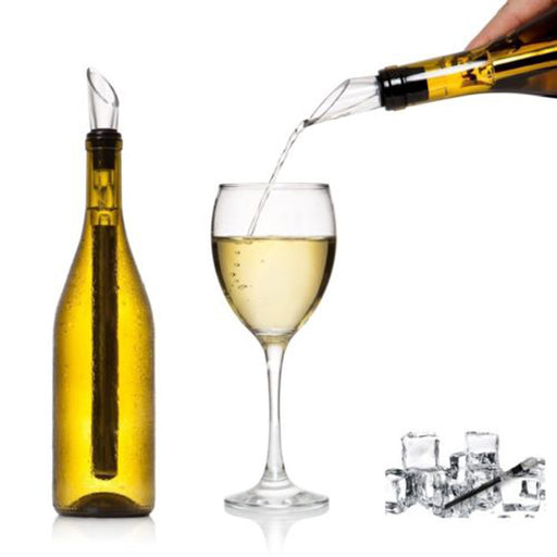 Stainless Steel Ice Wine Chiller Stick With Wine Pourer Wine Cooling Stick Cooler Beer Beverage Frozen Stick Ice Cooler Bar Tool - eBabyZoom