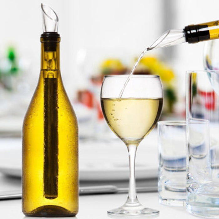 Stainless Steel Ice Wine Chiller Stick With Wine Pourer Wine Cooling Stick Cooler Beer Beverage Frozen Stick Ice Cooler Bar Tool - eBabyZoom