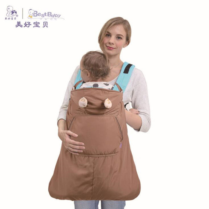 Waterproof Baby Carrier Cloak Velvet Cape Cloak Winter Warm Cover Wind Out Necessary Carrying Children Backpack Sling Cloak - eBabyZoom