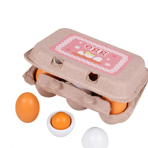Montessori Wooden Eggs Pretend Play - eBabyZoom