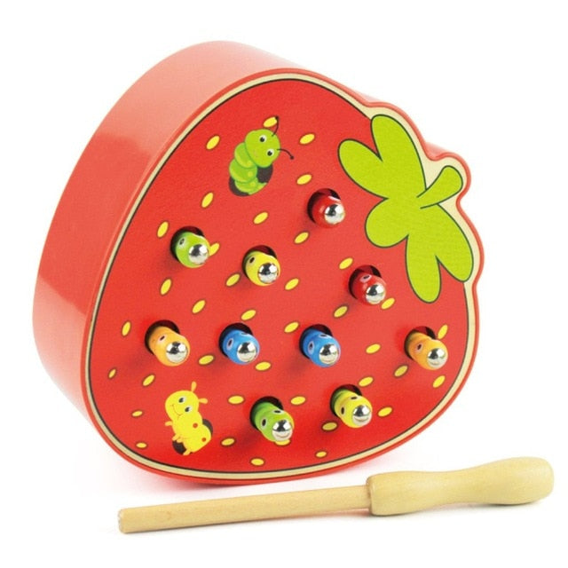 Montessori Magnetic Strawberry worm - eBabyZoom