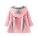 Toddler Rabbit Ear Hoodie Casual Outerwear - eBabyZoom