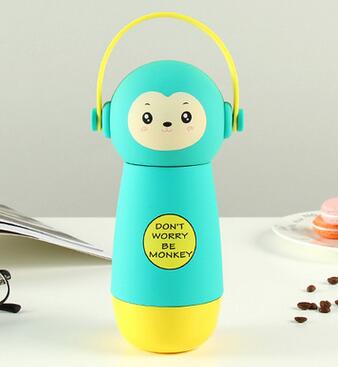 VILEAD Creative Cartoon Adorable Kawaii Monkey Cats Vacuum Thermos Kid Water Bottle Stainless Steel Cup Flasks Mug Children Gift - eBabyZoom