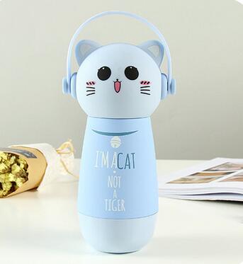VILEAD Creative Cartoon Adorable Kawaii Monkey Cats Vacuum Thermos Kid Water Bottle Stainless Steel Cup Flasks Mug Children Gift - eBabyZoom