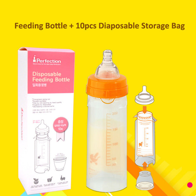 Food Grade Pre-Sterilized Disposable Feeding Bottle with Liners Infant Baby Food Storage Bags Milk Powder Feeding For Travelling - eBabyZoom