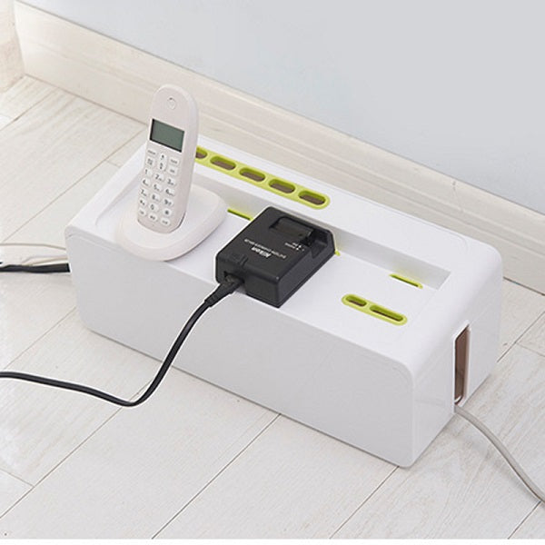 Power Strip Cord Storage Boxes Safety Socket Outlet Board Container Electric Wire Collection Cables Organizer Case Accessories - eBabyZoom