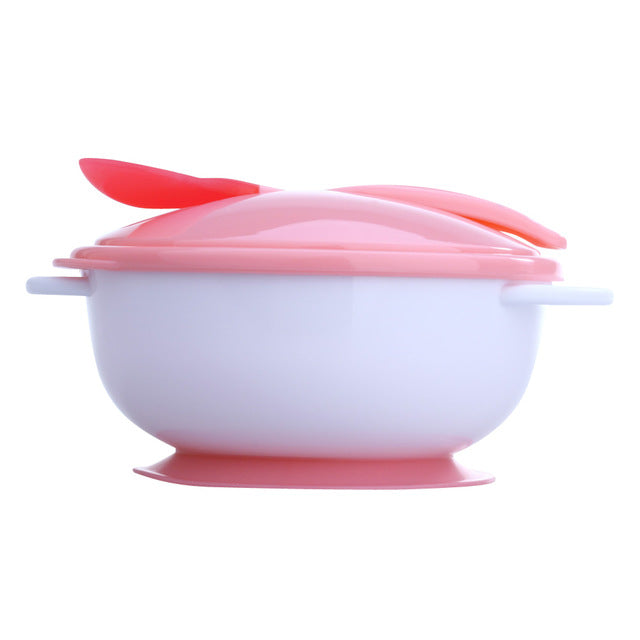 Kids Infants Children's Dish Feeding Baby Bowl Training Spoon Suction Cup Bowl Tableware Food Container Feeder Set Baby Dishes - eBabyZoom
