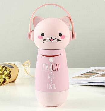 VILEAD Creative Cartoon Adorable Kawaii Monkey Cats Vacuum Thermos Kid Water Bottle Stainless Steel Cup Flasks Mug Children Gift - eBabyZoom