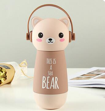 VILEAD Creative Cartoon Adorable Kawaii Monkey Cats Vacuum Thermos Kid Water Bottle Stainless Steel Cup Flasks Mug Children Gift - eBabyZoom