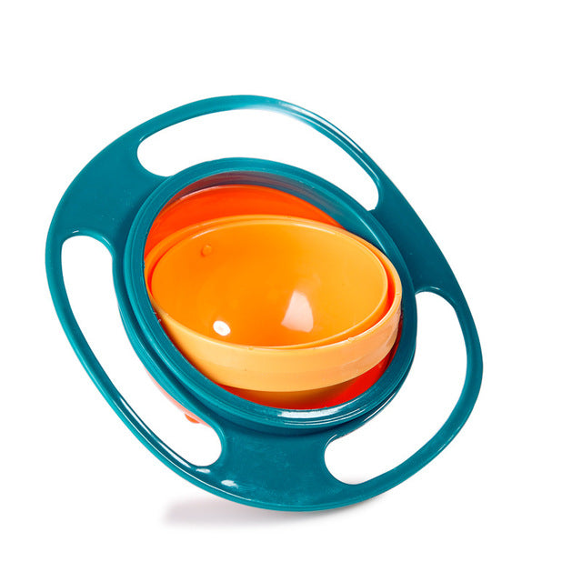 Practical 360 rotate design baby tableware spill-proof kids dishes bowl food container kids dinner plate for learning eatting - eBabyZoom